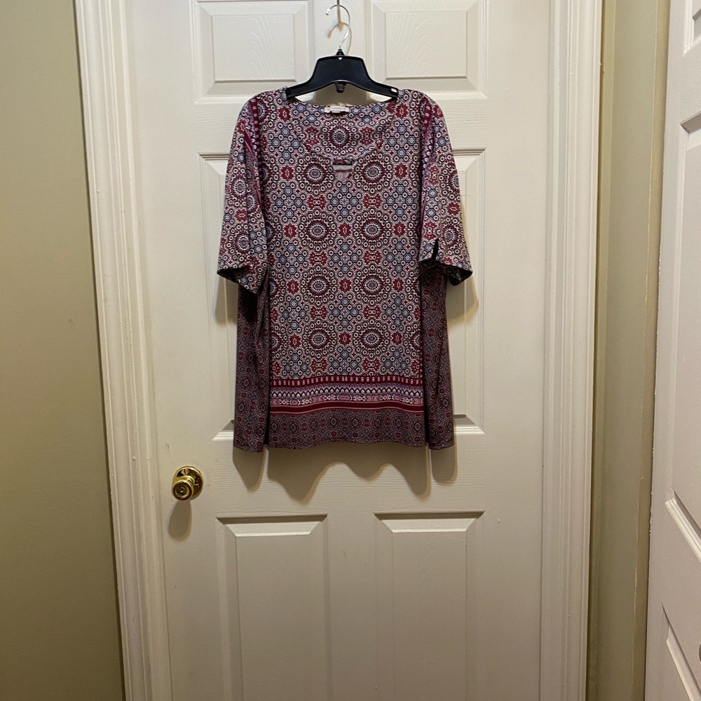Unknown Printed Top Size 2x Top